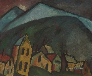  sky - berglandschaft mit h usern 1912 Alexej von Jawlensky Expressionismus